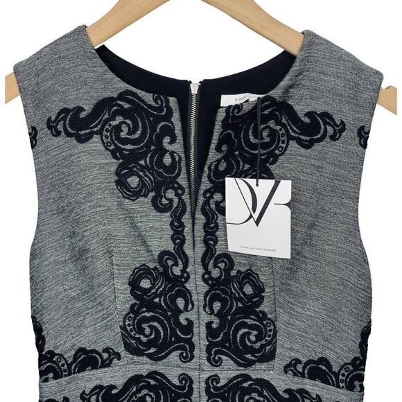 Diane Von Furstenberg Yvette Appliqué A-line Sheath Dress Womens Size 4 NWT $498 - Picture 9 of 16